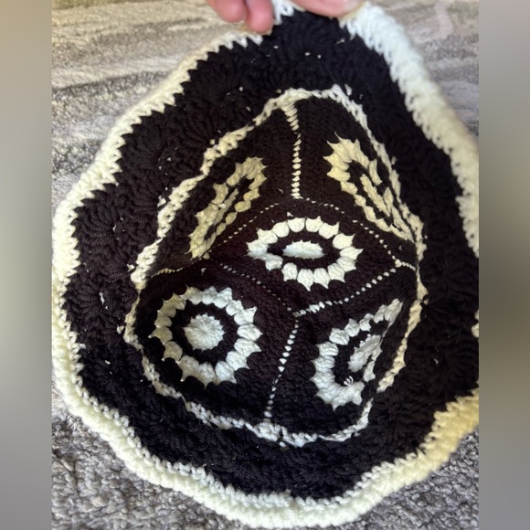 Knit Floral Bucket Hat Fashion Cute Comfy Crochet Bucket Hat For Women - Picture 4 of 8